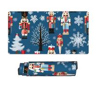 Large Extended Gaming Mouse Pad 75 X 40 Cm Non-Slip Rubber Base, Fun Women's Nutcracker Ballet Xmas Dance Print Desk Mat for Keyboard & Mouse, Office/Gaming Computer Accessories