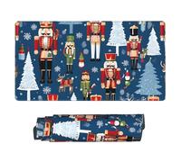 Large Extended Gaming Mouse Pad 75 X 40 Cm Non-Slip Rubber Base, Fun Women's Nutcracker Ballet Xmas Dance Print Desk Mat for Keyboard & Mouse, Office/Gaming Computer Accessories