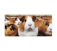 Large Extended Mouse Pad with Stitched Edges Comfortable Non-Slip Mouse Mat Guinea Pigs Gaming Mousepad Washable Laptop Keyboard Mat Desk Pad for Gamer Office Home 35.5X 16in