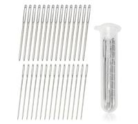 Large Eye Hand Sewing Needles, 30 Pcs Sharp and Blunt Embroidery Needles Easy Thread Darning Yarn Needle for Sewing Wool Tapestry