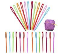 Large Eye Plastic Sewing Needles, 40 Pcs Hand Sewing Needles,Multicolor Big Eye Sewing Needles,Learning Needles,Big Eye Sewing Needles for DIY Sewing Handmade Crafts(7cm/2.7inch)