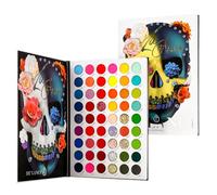 Large Eyeshadows Palette La-Catrina Makeup Pallet 54 Colours, Afflano High Pigment Colorful Neon Aurora Glow Eye Shadow Palette, for Christmas Halloween Festival Birthday Women Girl Makeup Gift