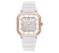 Large Face Watch Dial Watch Watch Watch Women's Silicone Women's Digital Simples Strap Fashion Quartz Women's Watch Black Rubber Watch Band Elastic Watch