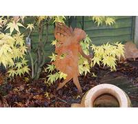 Large Fairy Ready 2 Rust Garden Silhouette