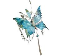 Large Fairy Wing Hair Clips, 3D Moving Butterflys Wings, Butterfly Tassel and Beaded Design, Moving Wings Hair Claws, for Women Decorative Hair Accessories (B)