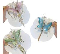 Large Fairy Wing Hair Clips, Butterfly Tears Tassel Hair Clip, Butterfly & Beaded Design Hair Claws for Hairstyles(#Mix)