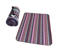 Large Family Picnic Blanket 200x200cm 6-8 Person(Purple) | Three-layer tech, for pu coated base, stays dry on grass, for ideal for damp parks, beach days