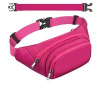 Large Fanny Pack for Women Men - Syican Waist bag with 3-Zipper Pockets, Gifts for Enjoy Sports Traveling Workout Casual Hands-Free crossbody bags Fits MAX 7.9'' iPad & 6.6'' Phone Black,