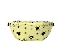 Large Fanny Packs for Women Men Cross Body - abstract yellow circles Travel Crossbody Bags for Women Trendy, Belt Bag for Women Men Crossbody, Waist Bag for Women With Adjustable Strap