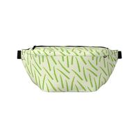 Large Fanny Packs for Women Men Cross Body - Asparagus green Pattern Travel Crossbody Bags for Women Trendy, Belt Bag for Women Men Crossbody, Waist Bag for Women With Adjustable Strap