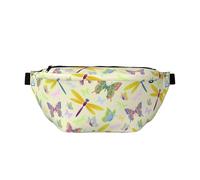 Large Fanny Packs for Women Men Cross Body - Brightly Colored Dragonfly Butterfly Travel Crossbody Bags for Women Trendy, Belt Bag for Women Men Crossbody, Waist Bag for Women With Adjustable Strap