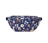 Large Fanny Packs for Women Men Cross Body - Cartoon Cute Deer Daisy Flower Travel Crossbody Bags for Women Trendy, Belt Bag for Women Men Crossbody, Waist Bag for Women With Adjustable Strap