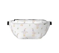 Large Fanny Packs for Women Men Cross Body - Cartoon Cute Funny Duck Tulip Travel Crossbody Bags for Women Trendy, Belt Bag for Women Men Crossbody, Waist Bag for Women With Adjustable Strap