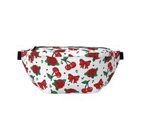 Large Fanny Packs for Women Men Cross Body - Cute Berry Rose Travel Crossbody Bags for Women Trendy, Belt Bag for Women Men Crossbody, Waist Bag for Women With Adjustable Strap