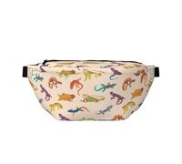 Large Fanny Packs for Women Men Cross Body - Cute Lizard Chameleon Gecko Travel Crossbody Bags for Women Trendy, Belt Bag for Women Men Crossbody, Waist Bag for Women With Adjustable Strap