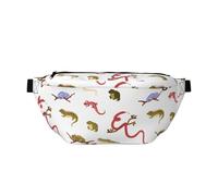 Large Fanny Packs for Women Men Cross Body - Lizard Snake Turtle Crocodile_A Travel Crossbody Bags for Women Trendy, Belt Bag for Women Men Crossbody, Waist Bag for Women With Adjustable Strap