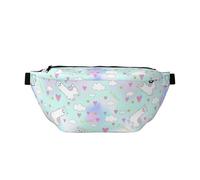 Large Fanny Packs for Women Men Cross Body - Macaron Color Cute Alpaca Love Travel Crossbody Bags for Women Trendy, Belt Bag for Women Men Crossbody, Waist Bag for Women With Adjustable Strap