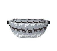 Large Fanny Packs for Women Men Cross Body - Sketch Cute Goat Black White Travel Crossbody Bags for Women Trendy, Belt Bag for Women Men Crossbody, Waist Bag for Women With Adjustable Strap