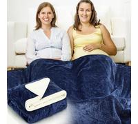 Large Faraday Blanket for Pregnant Babies, Emf Blanket Protection 5 G, Bluetooth, Phone Towers, Double Faced Flannel, Two Sides Using for Beds Couches Travel(Dark Blue,59.06 x 47.24 Inch)