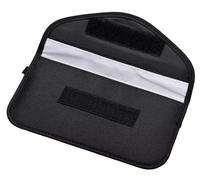 Large Faraday Pouch for Car Keys and Smartphones Signal Blocker Case for Keyless Entry Theft Prevention RFID Blocking Bag for Fobs Credit Cards and Smart Watches High Capacity Security Protector Black