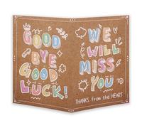Large Farewell Greeting Card, 40x27cm/15.75x10.63in Colorful Jumbo Goodbye Greeting Card with Envelope Suitable for Coworkers Teacher Boss