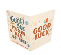 Large Farewell Greeting Card, 40x27cm/15.7x10.6in Good Luck Giant Goodbye Card with Envelope Leaving Gift Big Guest Book Jumbo for Retirement Graduation Coworker Teacher (White)