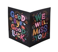Large Farewell Greeting Card, Funny Coworker Leaving Goodbye Card with Envelope Good Bye Good Luck Retirement Farewell Going Away Gift Cards for Colleagues Women Men