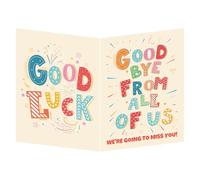 Large Farewell Greeting Card, Giant Going Away Good Luck Card with Envelope Big Guest Book Jumbo Leaving Gift Ideal for Coworker Colleagues Teacher Graduation Retirement (Light Yellow)