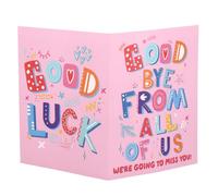 Large Farewell Greeting Card Good Luck Bye Giant Goodbye Card with Envelope Huge We’re Going To Miss You Coworker Leaving Gift Big Guest Book Jumbo for Retirement Graduation Teacher Colleagues (Pink)