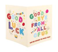 Large Farewell Greeting Card, Good Luck Giant Goodbye Card with Envelope Huge Leaving Gift Big Guest Book Jumbo for Retirement Going Away Graduation Men Women Coworker Teacher Colleagues