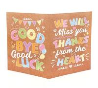 Large Farewell Leaving Card, 40x27cm/15.75x10.63in Jumbo Sized Giant Good Bye Good Luck Card with Envelope for Boss Teacher Mentor Colleague Coach Farewell Retirement Gift