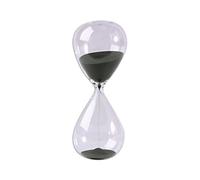 Large Fashion Black Sand Glass Sandglass Hourglass Timer Clear Smooth Glass Measures Home Desk Decor Xmas Birthday Gift (5 Minutes)