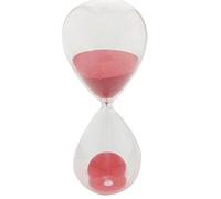 Large Fashion Colorful Sand Glass Sandglass Hourglass Timer Clear Smooth Glass Measures Home Desk Decor Xmas Birthday Gift (10 Minutes, Red)
