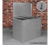 Galvanised Feed Store 3 Compartments