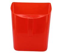 Large Feed Scoop with Side Handle Plastic Enclosed Bucket Shovel for Sand Ice Cereals Livestock Dry Food Red