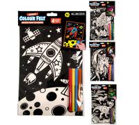Large Felt Colouring Kit A4 Mistake Proof Drawing Arts