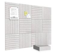 Large Felt Cork Board Alternative 120 x 90 cm Notice Pin Board Bulletin Board for Home Office Kitchen Photos Memos - 12 Pack Removable Felt Wall Tiles with 30 Push Pins - Oatmeal