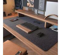 Large Felt Desk Mat,39.4''x19.69'' Non-Slip Desk Mat,Desk Pad Protector for Keyboard, Computer,Desk Accessories for Home and Office,100x50CM Full Desk Mouse pad (Dark Gray)