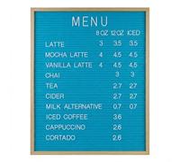 Large Felt Letter Board 61 x 76 cm - Blue Changeable Letter Board for Wall Display, Home Décor, Office, Café and Events