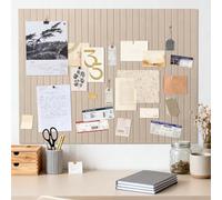 Large Felt Notice Board Dark Camel Self-Adhesive 90 x 120 cm Cork 0.9 cm Thick Vision Board Set, Photo Wall Cork Board Pegboard Memo Board Felt Panels Pin Board Modern for Office Kitchen Children's