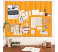 Large Felt Notice Board Orange Yellow Self-Adhesive 90 x 120 cm Pin Board Modern 0.9 cm Thick Vision Board Set, Photo Wall Cork Board Pegboard Memo Board Felt Panels Pin Board for Office Kitchen