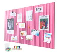 Large Felt Notice Board, Self-Adhesive, 120 x 90 cm Felt Board, Decorative Felt Notice Board, 0.9 cm Thick, Foldable Photo Board, Memo Boards, Bulletin Board, Wall Decoration for Office, Kitchen