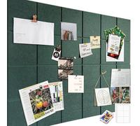 Large Felt Notice Board, Self-Adhesive, 30 x 30 cm, Pack of 6 Felt Boards, Memo Boards with 60 Push Pins, Bulletin Board, Wall Decoration for Office, Kitchen, Vision Board, Photos, Memos, Pin Board
