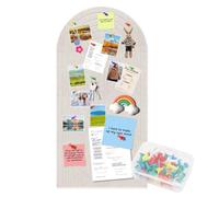 Large Felt Notice Board, Self-Adhesive, 60 x 100 cm, Felt Notice Board, 0.9 cm Thick, Decorative Notice Board, Vision Board, No Drilling, Foldable Photo Board, Memo Board, Felt Bulletin Board for