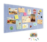 Large Felt Notice Board, Self-Adhesive, 60 x 40 cm, Custom Large Cork Board, Felt Notice Board, Cork Board, Foldable Photo Board with Self-Adhesive Tape, for Home, Kitchen, Office, School, 0.9 cm