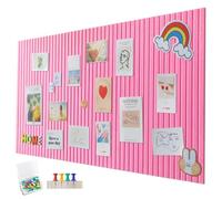 Large Felt Notice Board, Self-Adhesive, 60 x 40 cm, Felt Board, Memo Boards with 35 Push Pins, Pin Board, Felt Memo Boards, Bulletin Board, Wall Decoration, Vision Board for Office, Kitchen, Photos