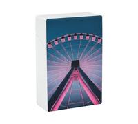 Large Ferris Wheel Cigarette Case 85mm King Size, Crushproof Plastic Cigarette Box Holder for Men Women Cigar Protective Cover Waterproof Cigarettes Holder 20 Capacity