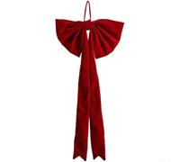 Large Festive Bow Ribbon Ornament Made With Velvet Fabric For Home And For Window Hanging, Designed To Create A Cheerful And Classic Holiday Ambiance(90 Cm)