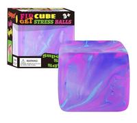 Large Fidget Toys Squishy Stress Cube - Giant Ice Cube Sensory Ball,Squishy Stress Relief Toys, Autism Fidget, Classroom Prize, Squishy Fidget Toys, Stress Balls for Adults & Kids (Purple, 1)