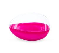 Large Fillable Clear Top Pink Bottom Plastic Easter Egg 5.1 Inches